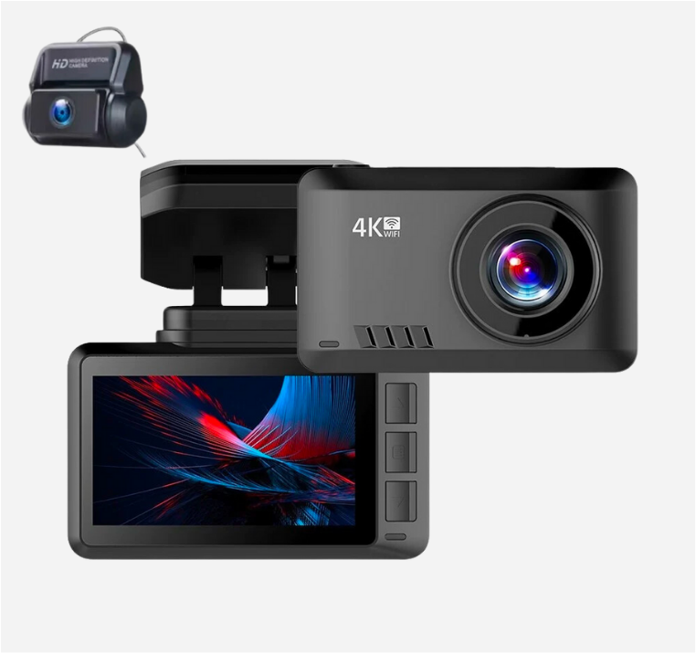 A8 4K Front, rear and Cabin Dashcam