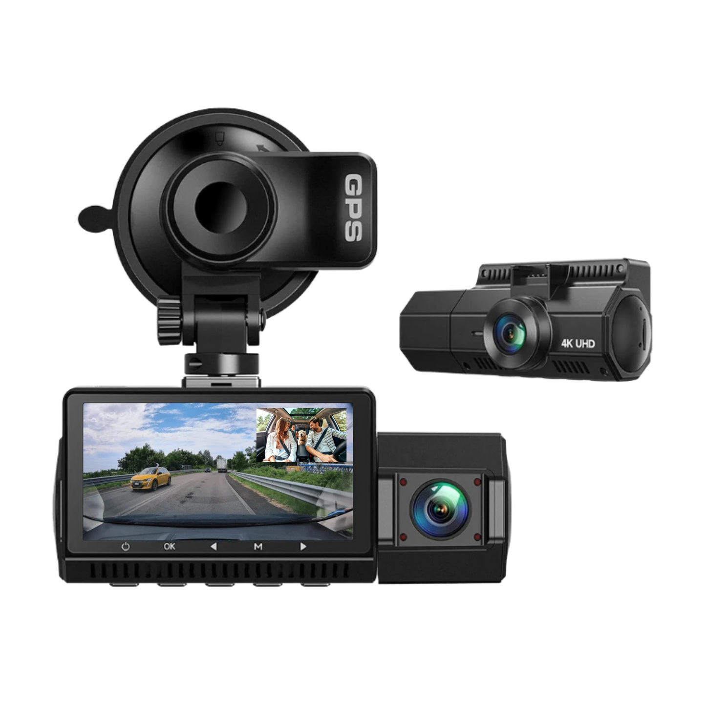 A8 4K Front, rear and Cabin Dashcam