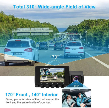 A8 4K Front, rear and Cabin Dashcam